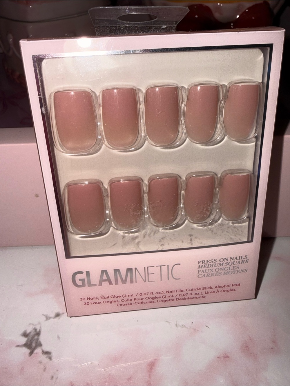 Glamnetic Press-On Nails in Dusty Rose Medium Square - Picture 3 of 8
